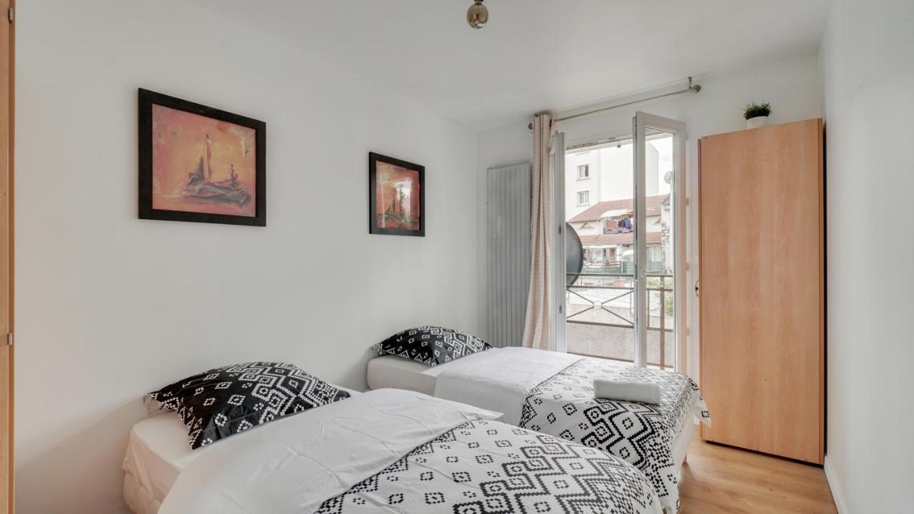 Chic Apart With Parking Near Paris Apartment โอแบวีลีเย ภายนอก รูปภาพ