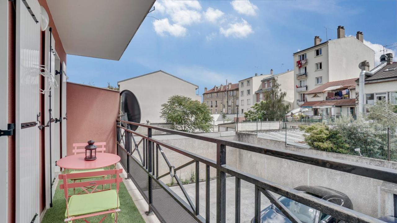 Chic Apart With Parking Near Paris Apartment โอแบวีลีเย ภายนอก รูปภาพ